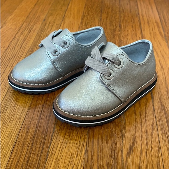 Zara Other - Zara Metallic Lace Up Baby Girl Shoes